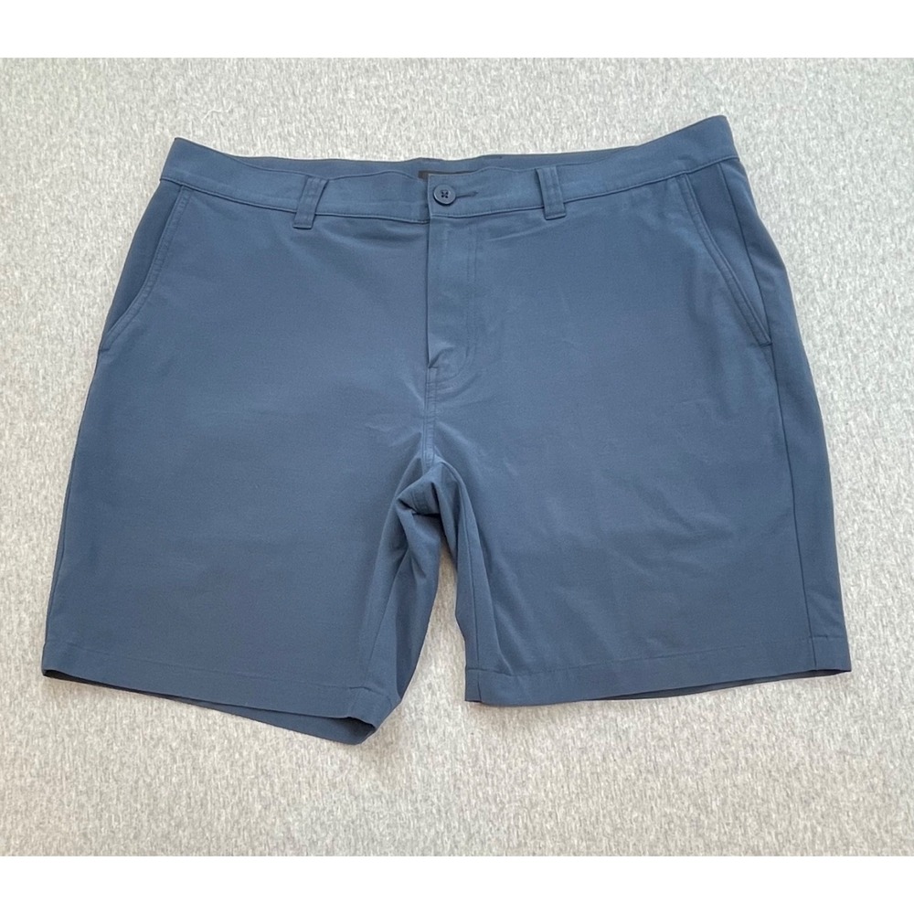 Travis Mathew Shorts Mens 38 Blue Cotton Blend Performance Stretch 9" Inseam